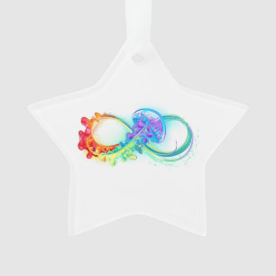 Infinity with Rainbow Jellyfish Ornament