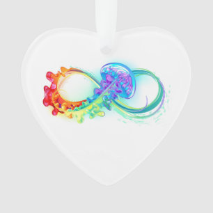 Infinity with Rainbow Jellyfish Ornament