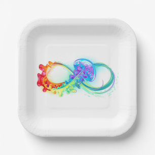 Infinity with Rainbow Jellyfish Pappteller