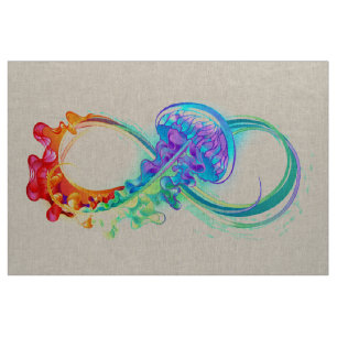 Infinity with Rainbow Jellyfish Stoff