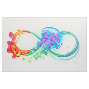 Infinity with Rainbow Jellyfish Stoff