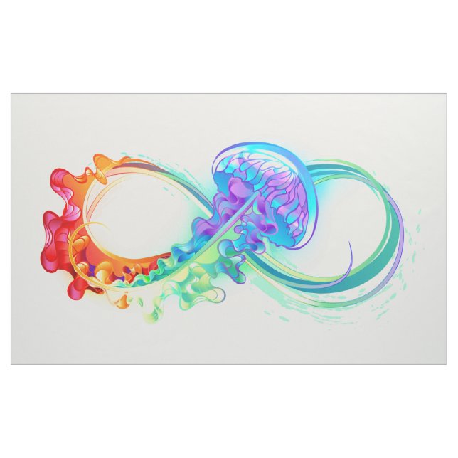 Infinity with Rainbow Jellyfish Stoff (Yard (91,4 cm))