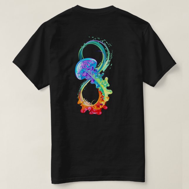 Infinity with Rainbow Jellyfish T-Shirt (Design Rückseite)