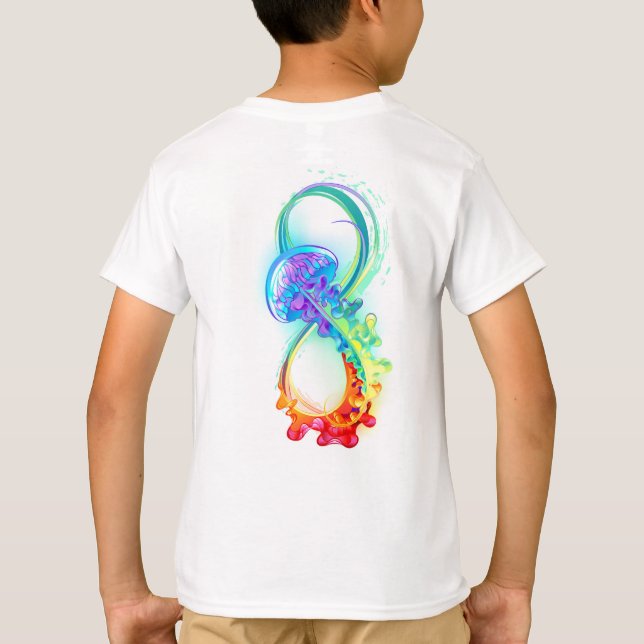 Infinity with Rainbow Jellyfish T-Shirt (Rückseite)