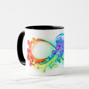 Infinity with Rainbow Jellyfish Tasse