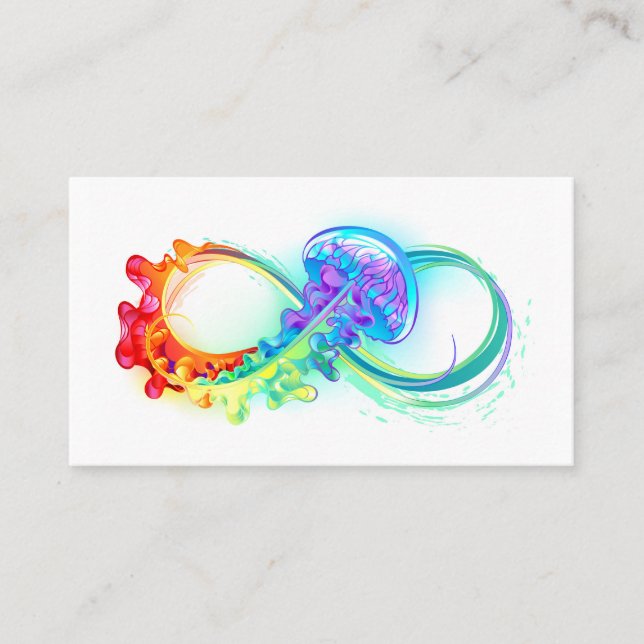 Infinity with Rainbow Jellyfish Terminkarte (Vorderseite)