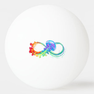 Infinity with Rainbow Jellyfish Tischtennisball