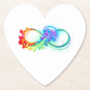 Infinity with Rainbow Jellyfish Untersetzer