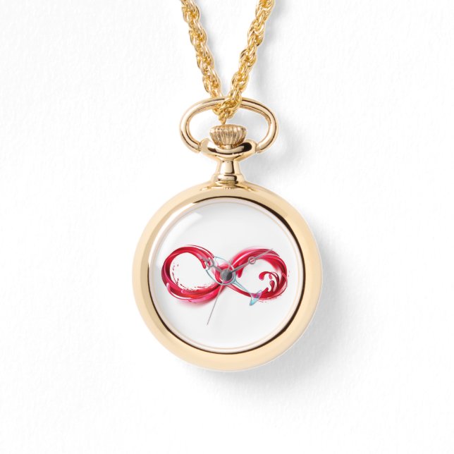 Infinity with Red Wine Armbanduhr (Vorderseite)