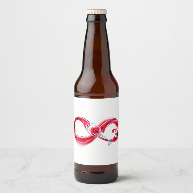 Infinity with Red Wine Bierflaschenetikett (Vorderseite)