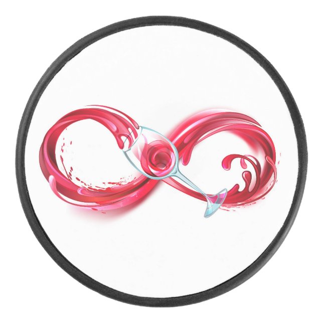 Infinity with Red Wine Eishockey Puck (Vorderseite)