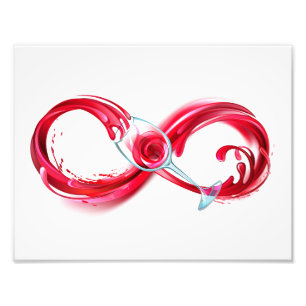 Infinity with Red Wine Fotodruck