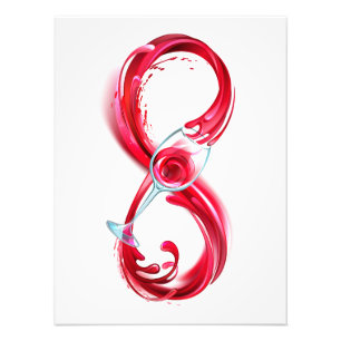 Infinity with Red Wine Fotodruck