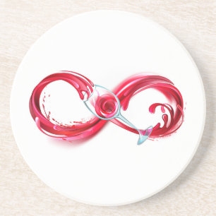 Infinity with Red Wine Getränkeuntersetzer
