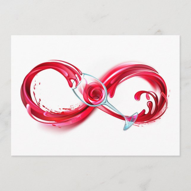 Infinity with Red Wine Hinweiskarte (Vorderseite)