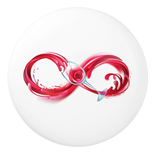 Infinity with Red Wine Keramikknauf (Vorderseite)