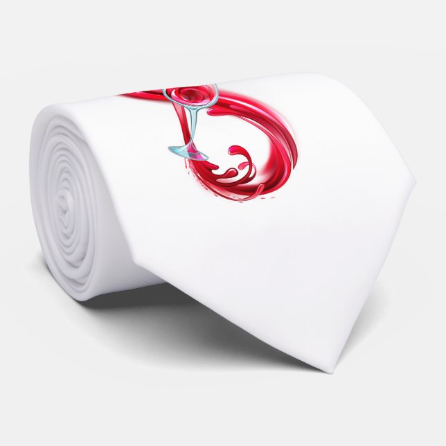 Infinity with Red Wine Krawatte (Gerollt)