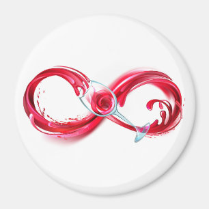 Infinity with Red Wine Magnet