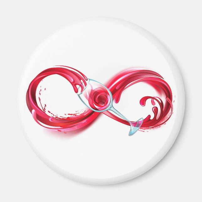 Infinity with Red Wine Magnet (Vorne)