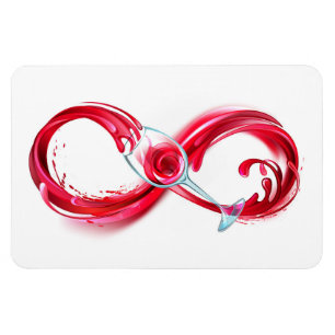 Infinity with Red Wine Magnet