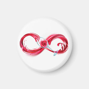 Infinity with Red Wine Magnet