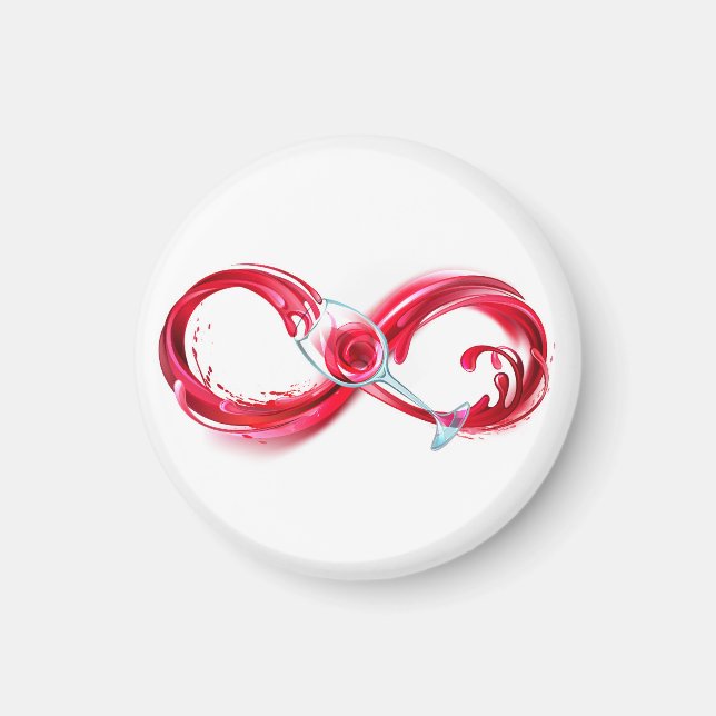 Infinity with Red Wine Magnet (Vorne)