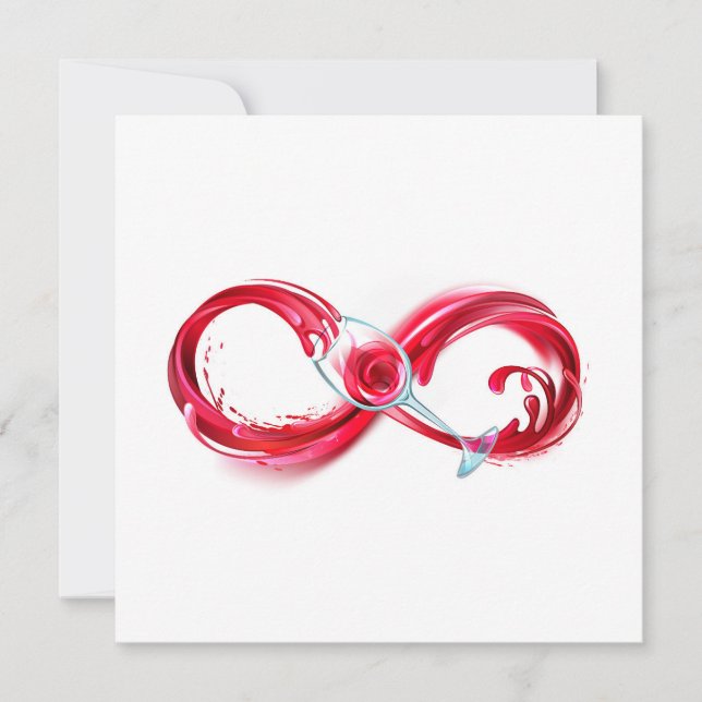 Infinity with Red Wine Mitteilungskarte (Vorderseite)