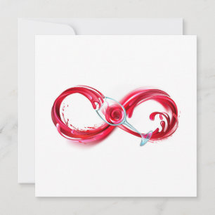 Infinity with Red Wine Mitteilungskarte