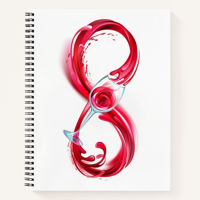 Infinity with Red Wine Notizbuch (Vorderseite)