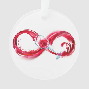 Infinity with Red Wine Ornament