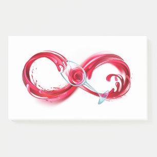 Infinity with Red Wine Post-it Klebezettel