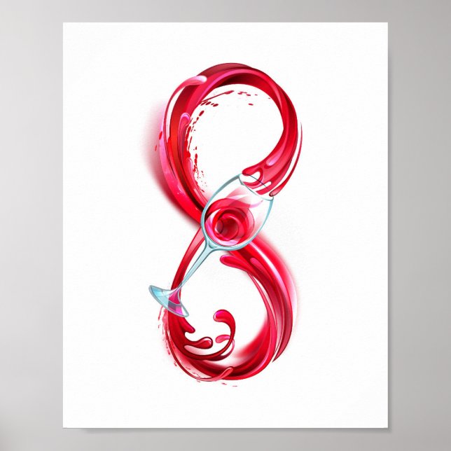 Infinity with Red Wine Poster (Vorne)