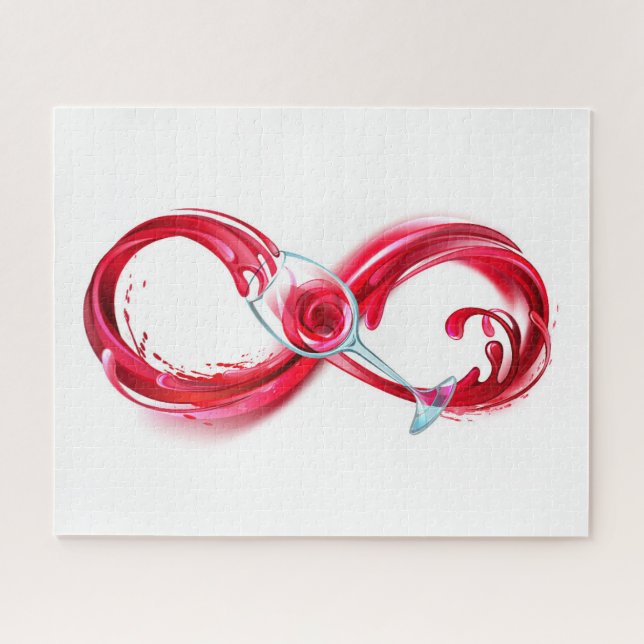 Infinity with Red Wine Puzzle (Horizontal)