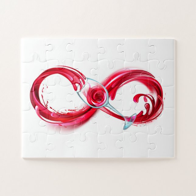 Infinity with Red Wine Puzzle (Horizontal)