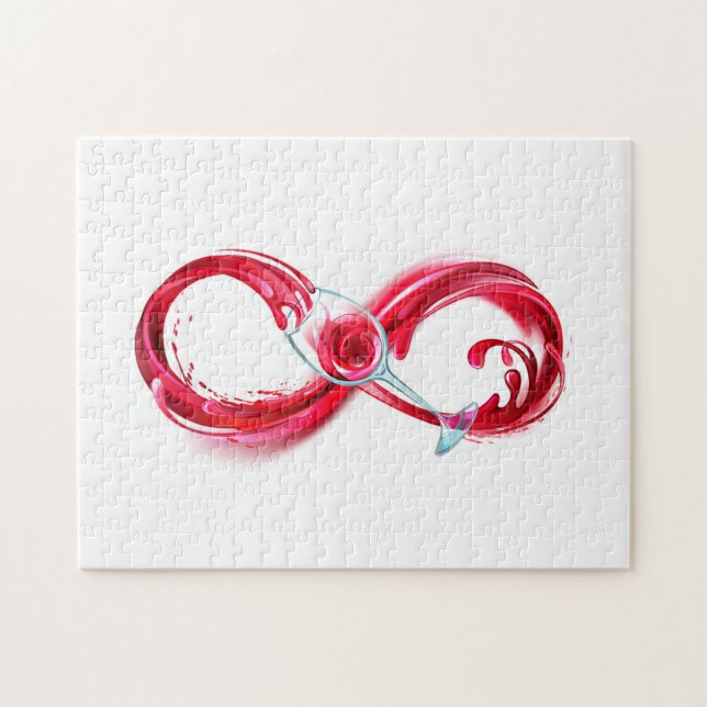 Infinity with Red Wine Puzzle (Horizontal)