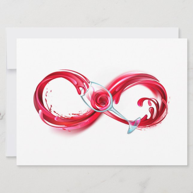 Infinity with Red Wine Save The Date (Vorderseite)