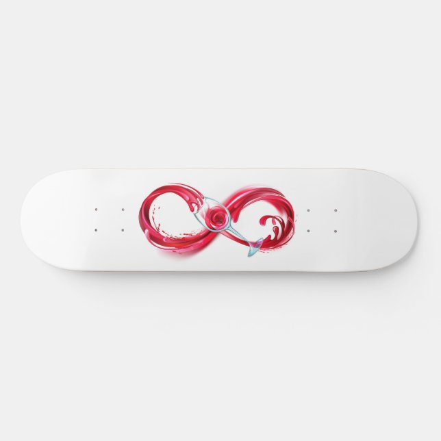 Infinity with Red Wine Skateboard (Horizontal)