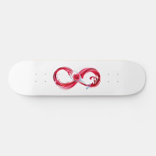 Infinity with Red Wine Skateboard (Horizontal)