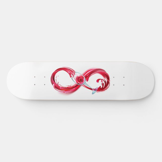 Infinity with Red Wine Skateboard (Horizontal)