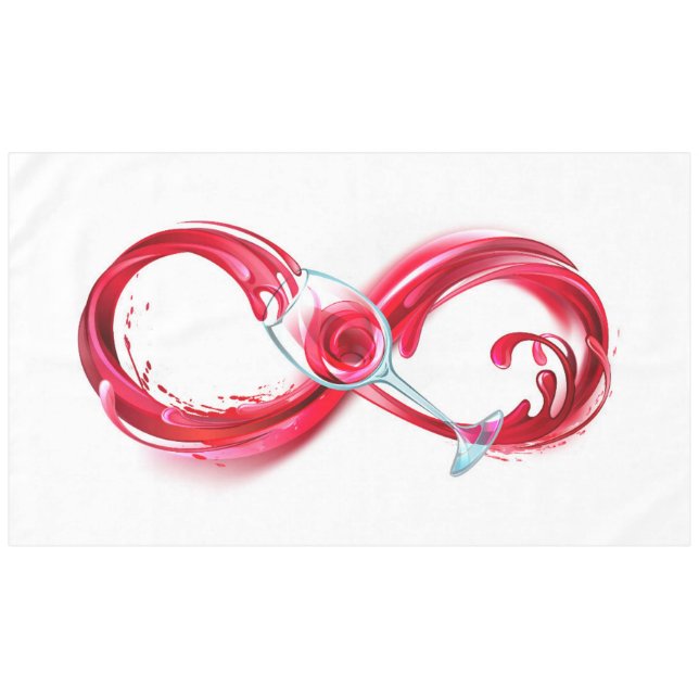 Infinity with Red Wine Tischdecke (Vorderseite (Horizontal))