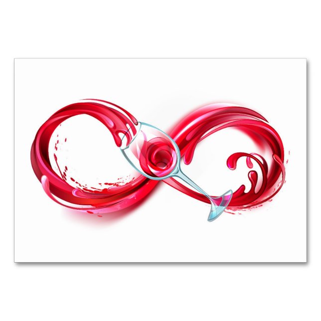 Infinity with Red Wine Tischnummer (Vorderseite)