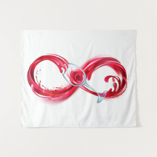Infinity with Red Wine Wandteppich