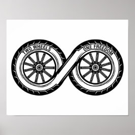 Infinity Zwei Räder Freiheit Poster