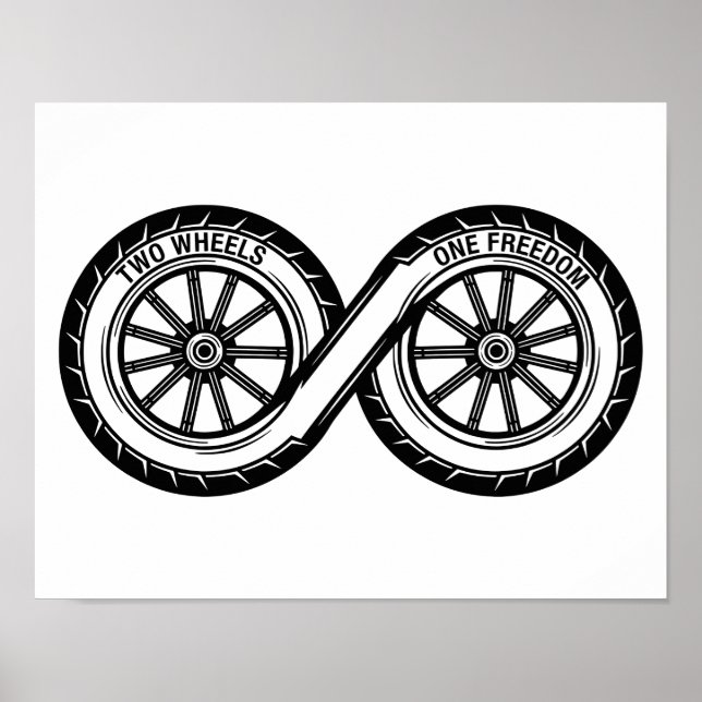 Infinity Zwei Räder Freiheit Poster (Vorne)