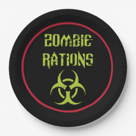 Infizierte Zombie-Rationen Pappteller
