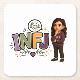 INFJ — A Guardiã das Ideias Rechteckiger Pappuntersetzer