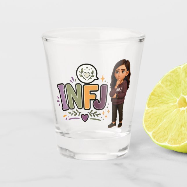 INFJ — A Guardiã das Ideias Schnapsglas (Vorderseite)
