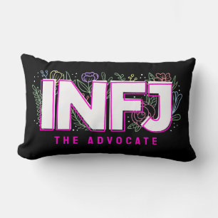 INFJ Einführung Label MBTI Personality Type Floral Lendenkissen