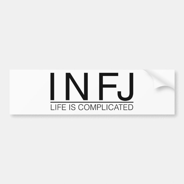 INFJ Leben ist schwierig Autoaufkleber (Vorne)