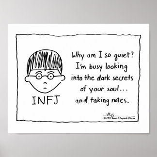 INFJ - Notizen drucken Poster